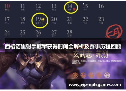 西格诺里射手冠军获得时间全解析及赛事历程回顾 西格诺里射手冠军获得时间全解析及赛事历程回顾